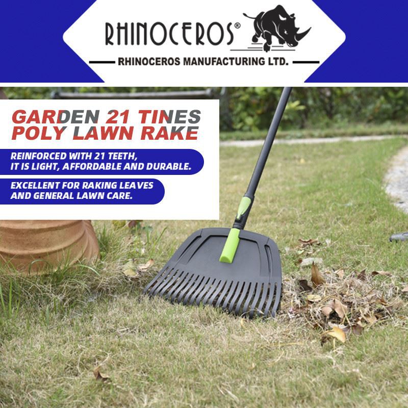 garden rake with rainforced PP head