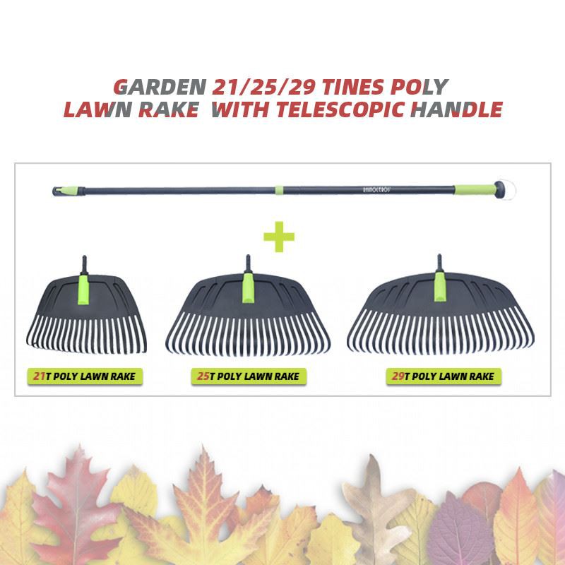 garden rake with interchangeable connection