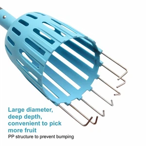 Large diameter fruit picker pole with basket Large diameter fruit picker pole with basket